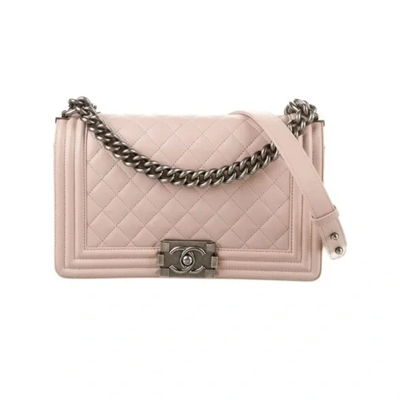 Chanel Pink Quilted Shoulder Bag with Silver Hardware - Picture 1 of 1